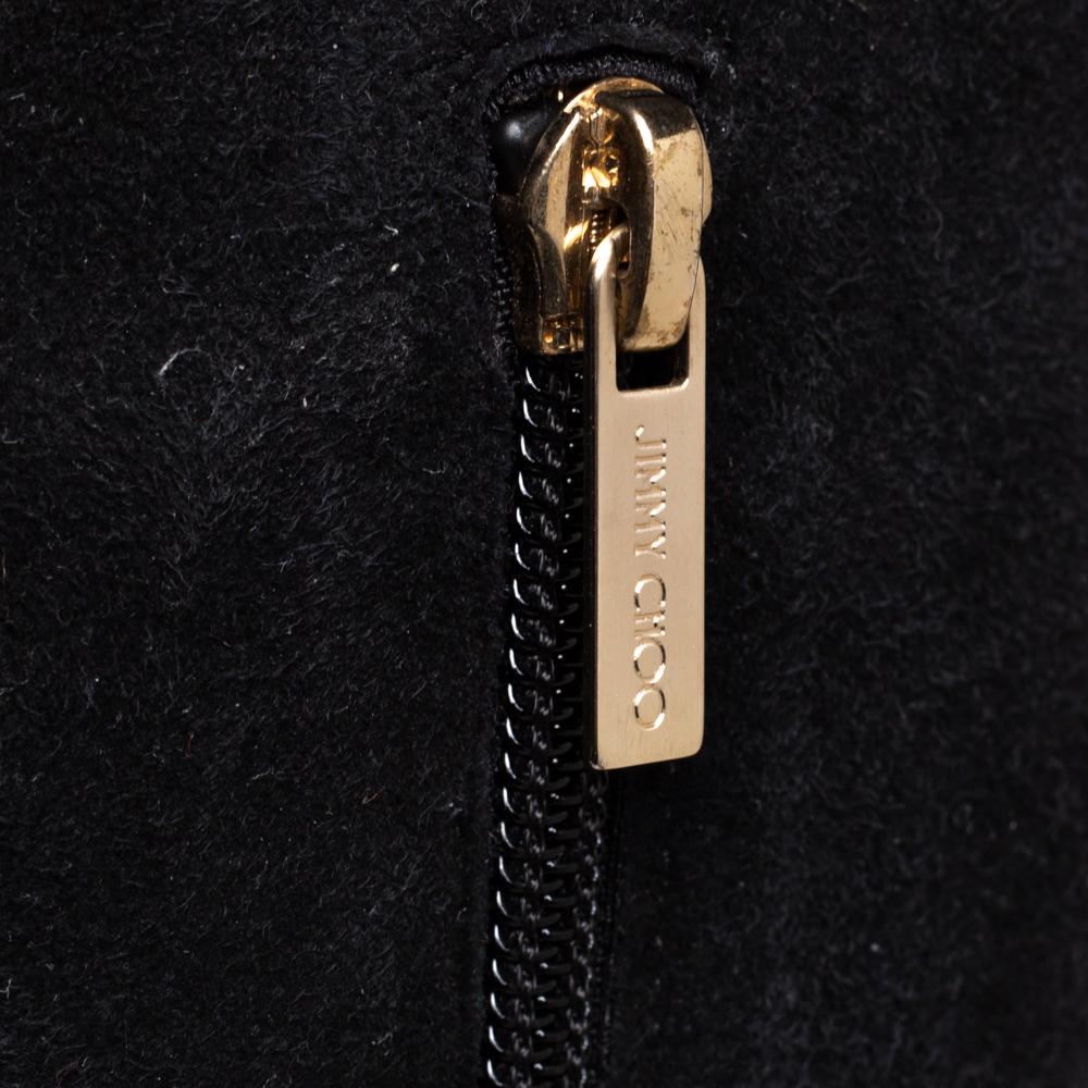 Jimmy Choo Black Suede Myren Over The Knee Boots Size 37 2