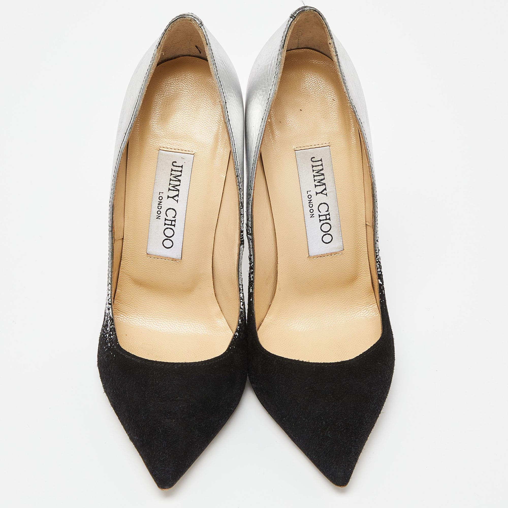 Beige Jimmy Choo - Escarpins à bout pointu en daim noir - Taille 35 en vente