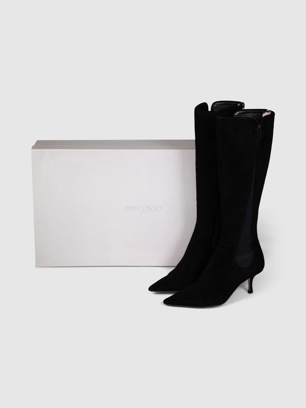Jimmy Choo Botas Rudy de ante negro Talla IT 35 Negro en venta