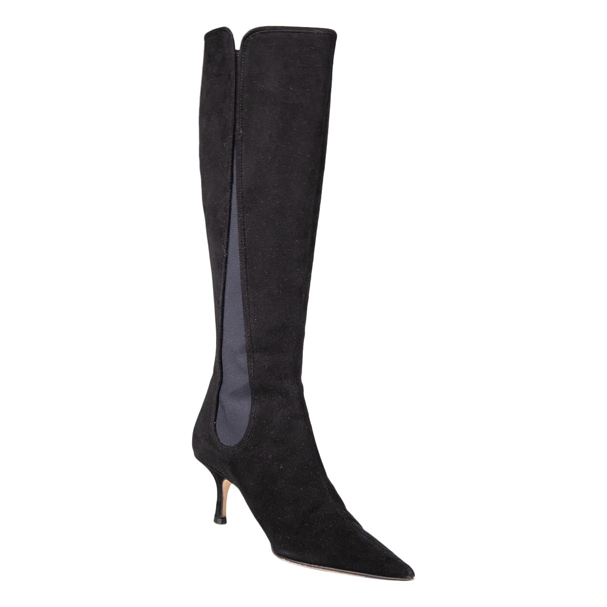 Jimmy Choo Black Suede Rudy Boots Size IT 35