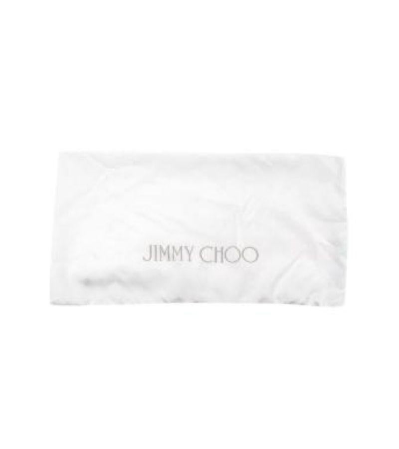 Jimmy Choo - Sandales à talons carrés en daim noir en vente 5