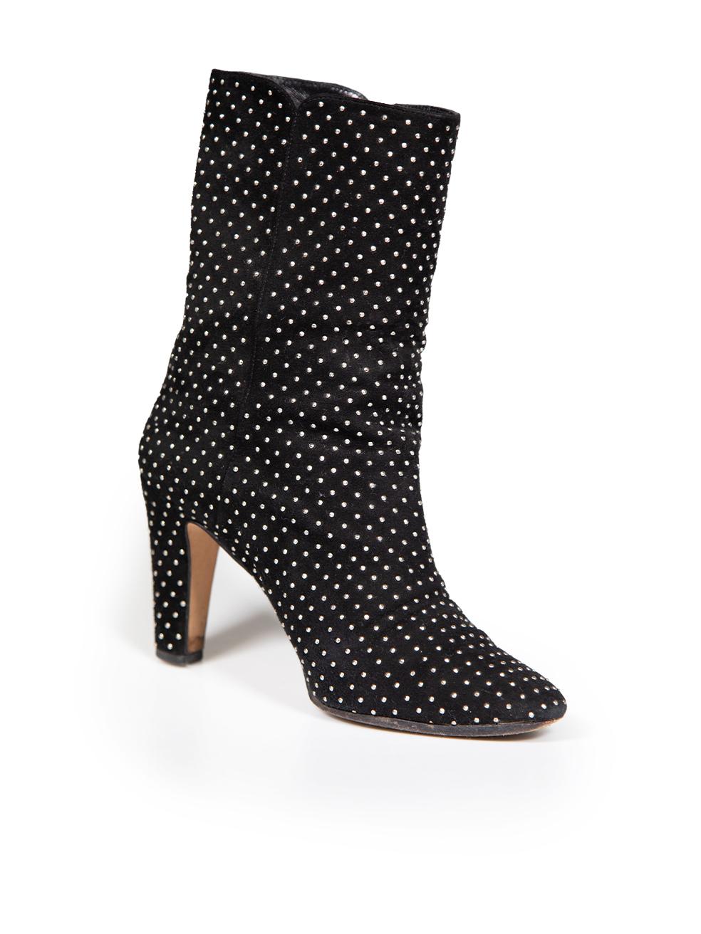 CONDITION is Verygood. Minimal wear to boots is evident. Small abrasions to the front, back and heels of both shoes. Light discolouration to the front of both shoes on this used Jimmy Choo designer resale item. This item comes with an original dust