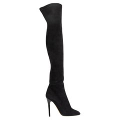 JIMMY CHOO black suede TONI Over the Knee Boots Shoes 36
