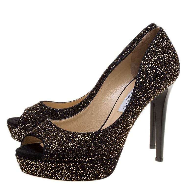 platform peep toe pumps