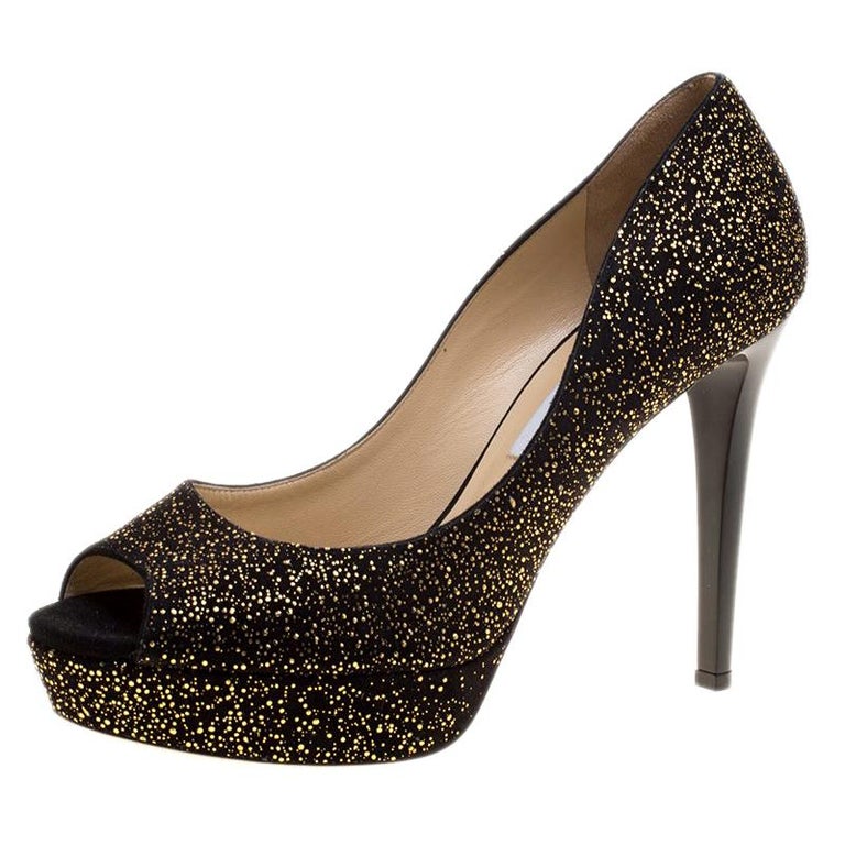 platform peep toe pumps