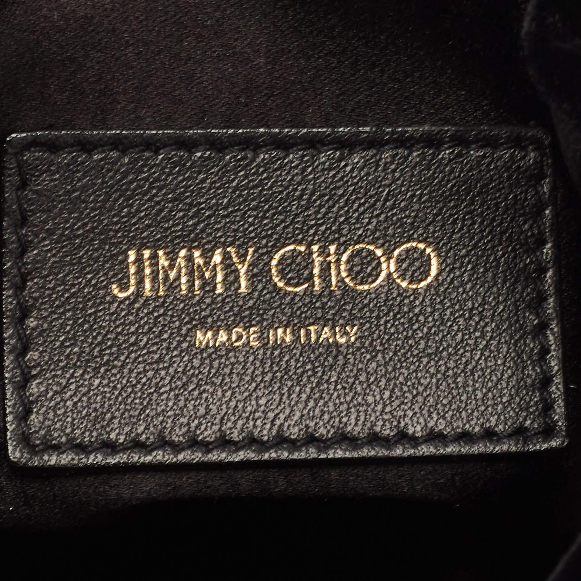 Jimmy Choo Black Velvet BonBon Bucket Bag 8
