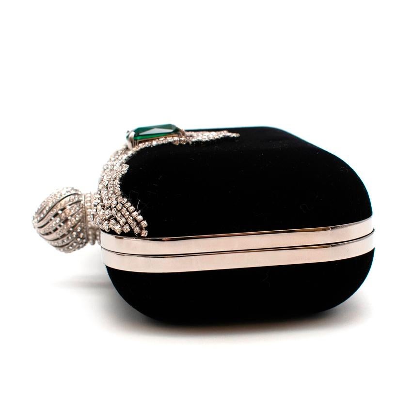 Jimmy Choo Schwarzer Samt Kristall verschönert Wolke Clutch Bag 1