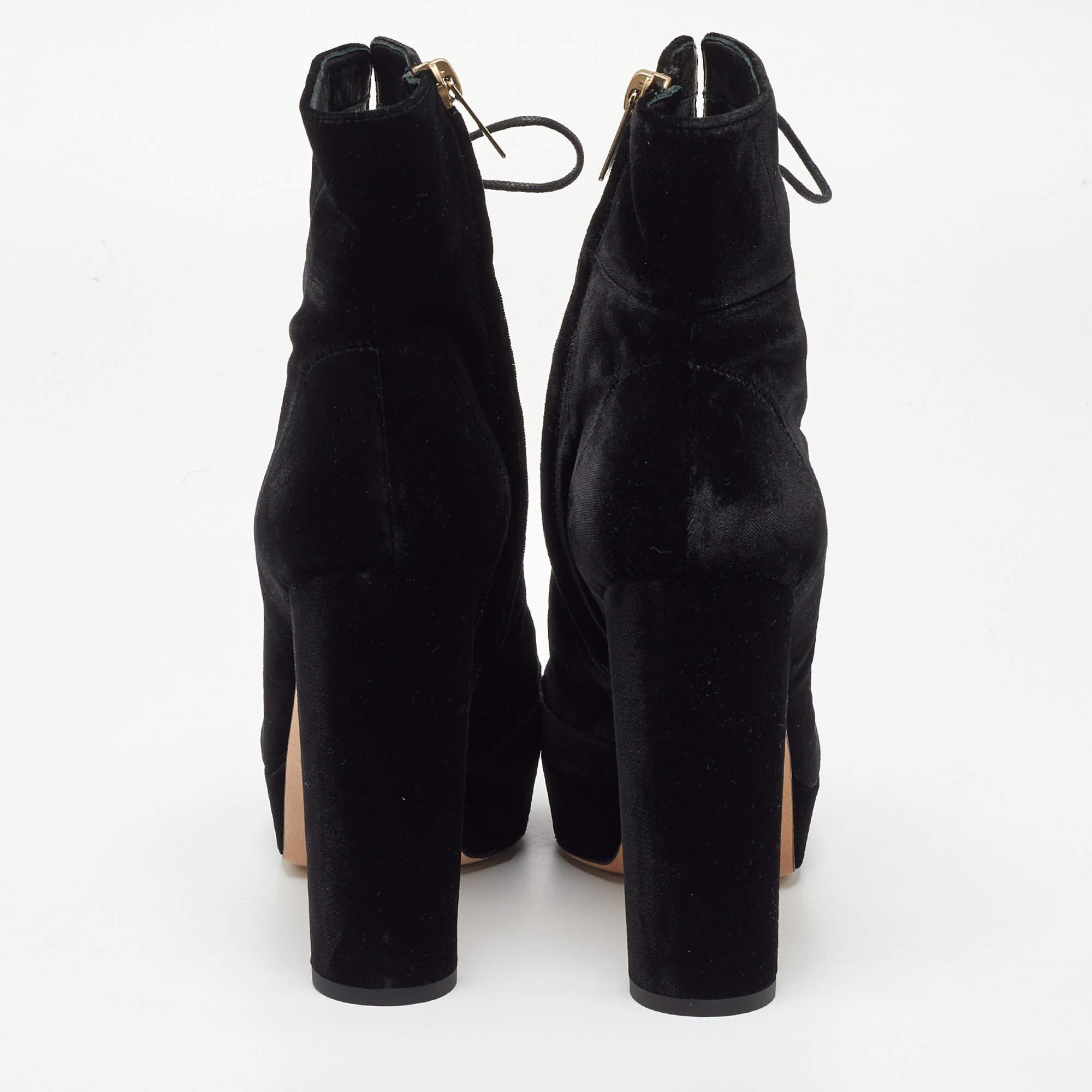 Jimmy Choo Black Velvet Deon Ankle Boots Size 38 For Sale 3
