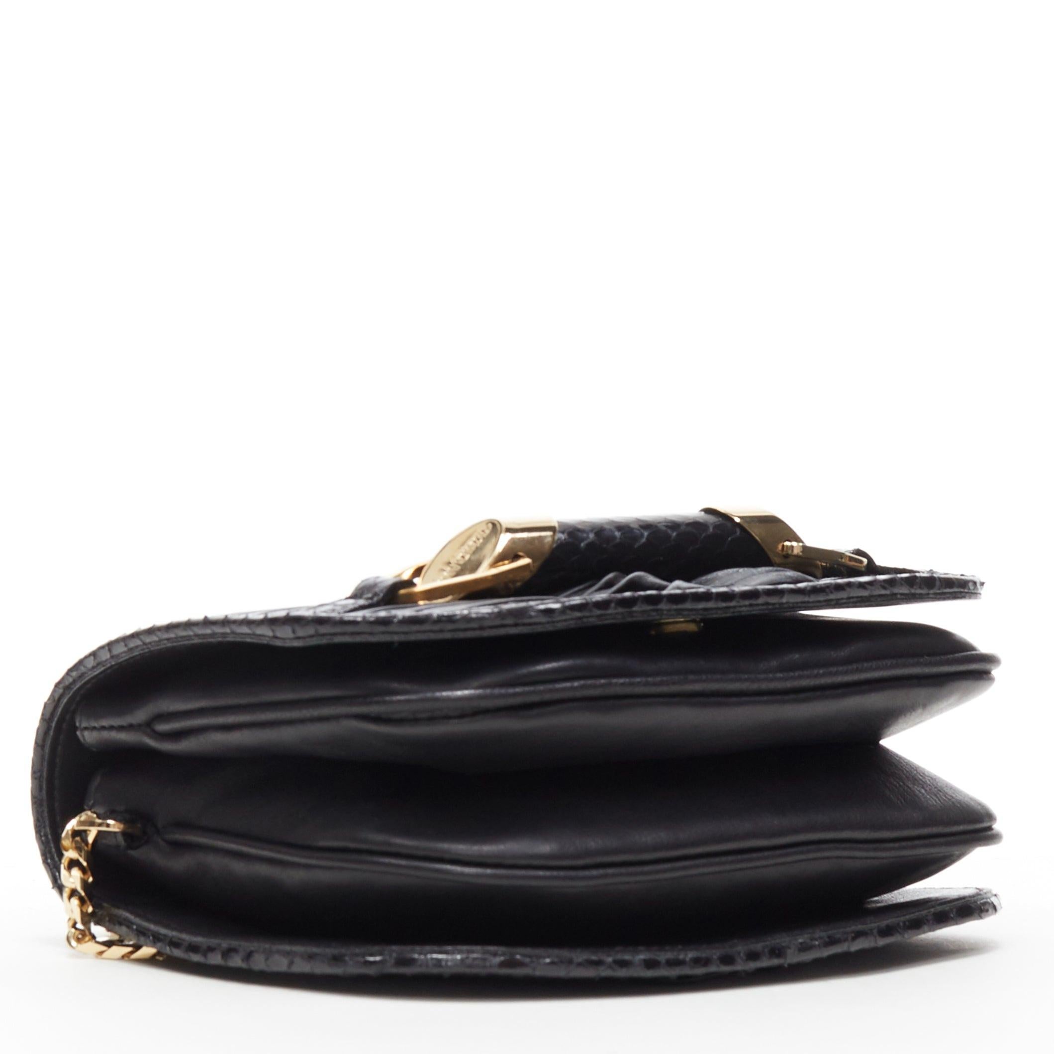 Women's JIMMY CHOO black woven pleated leather gold bar detail flap crossbody bag