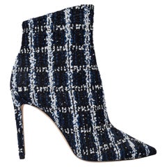 JIMMY CHOO blue 2018 HELAINE TWEED Ankle Boots Shoes 42 fit 41