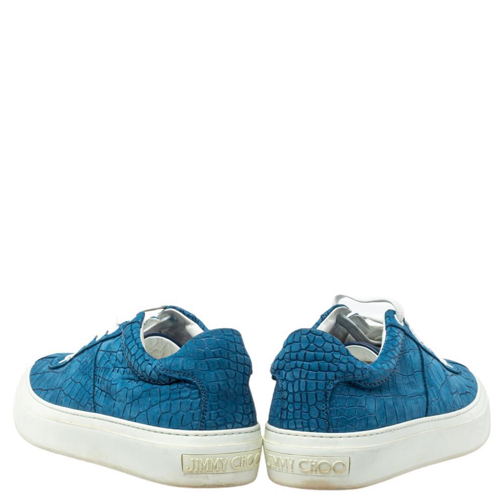 jimmy choo blue sneakers