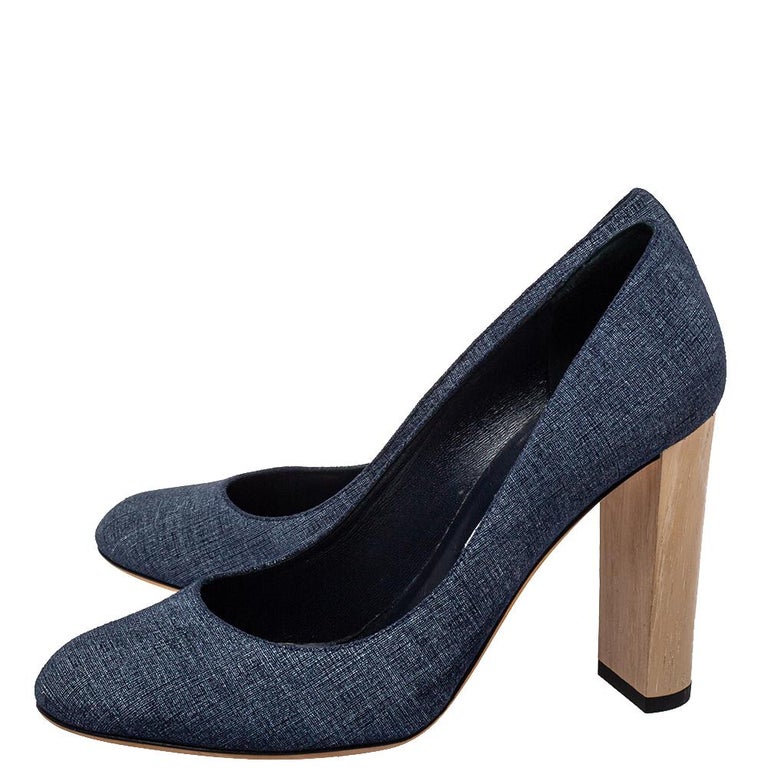 Jimmy Choo Blue Denim Laria Pumps Size 40 For Sale at 1stDibs