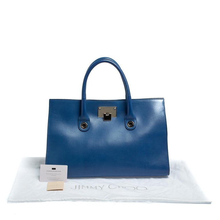 Jimmy Choo Blue Leather Riley Tote at 1stDibs