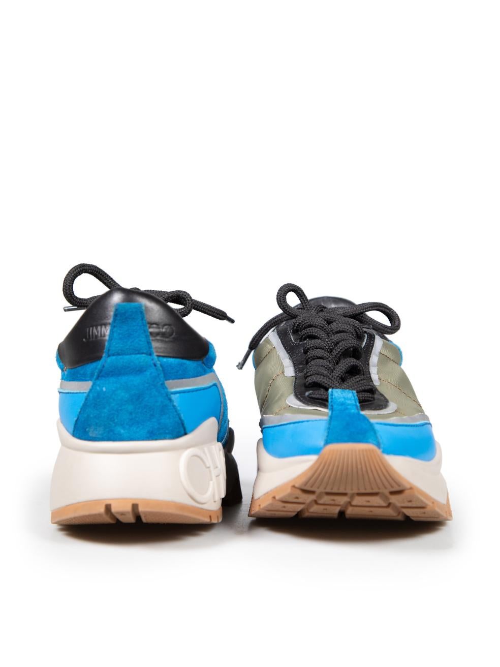 Gray Jimmy Choo Blue Low Top Raine Trainers Size IT 35 For Sale