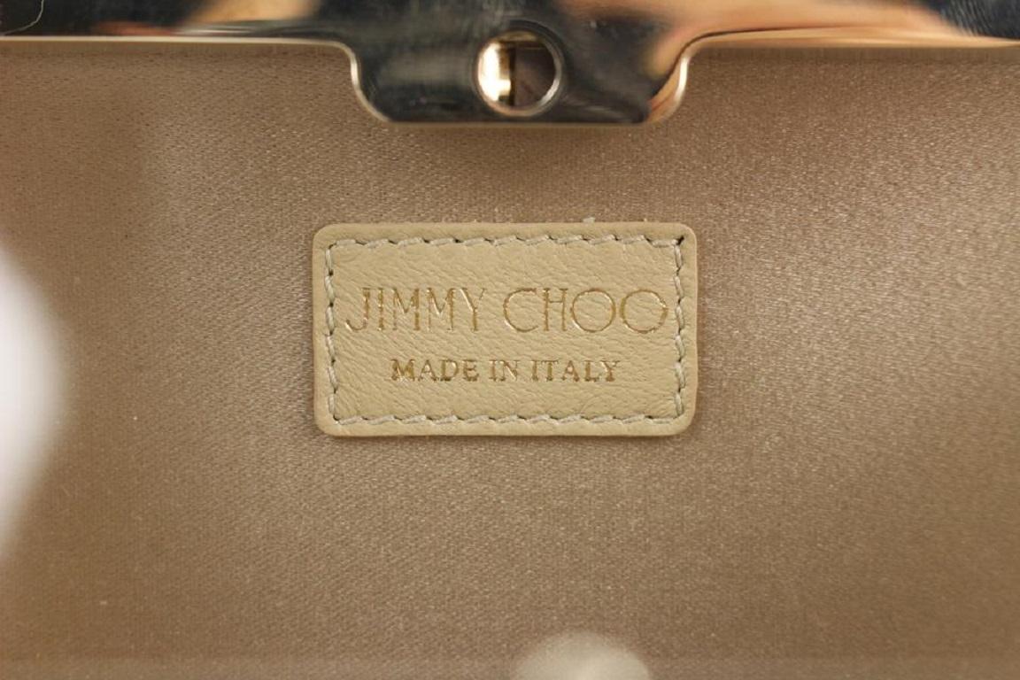 Purple Jimmy Choo Blue Metallic Gold Stud Carment Minaudiere73jc426 For Sale