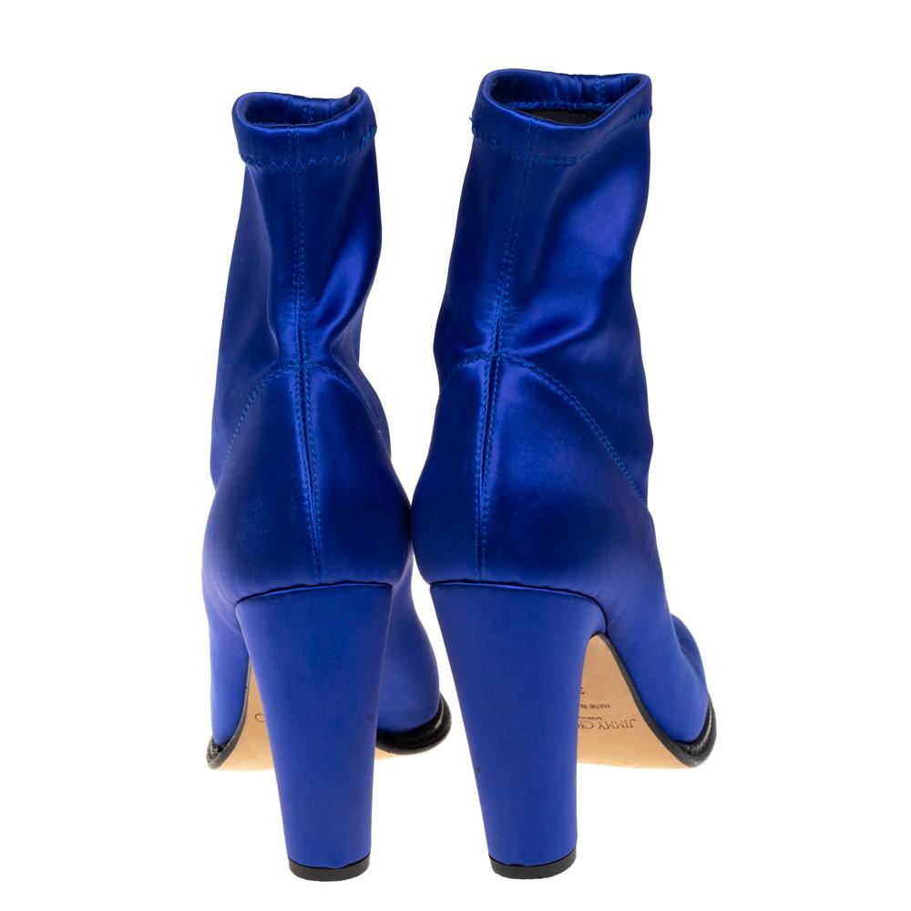 blue designer square toe boots