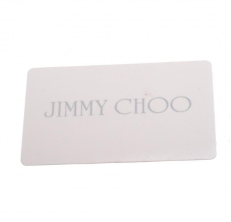Jimmy Choo - Bottines à bout ouvert en daim clouté bleu, taille 39,5 en vente 3