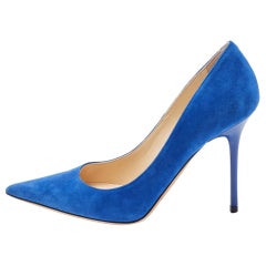 Jimmy Choo Blue Suede Romy Pumps Size 36