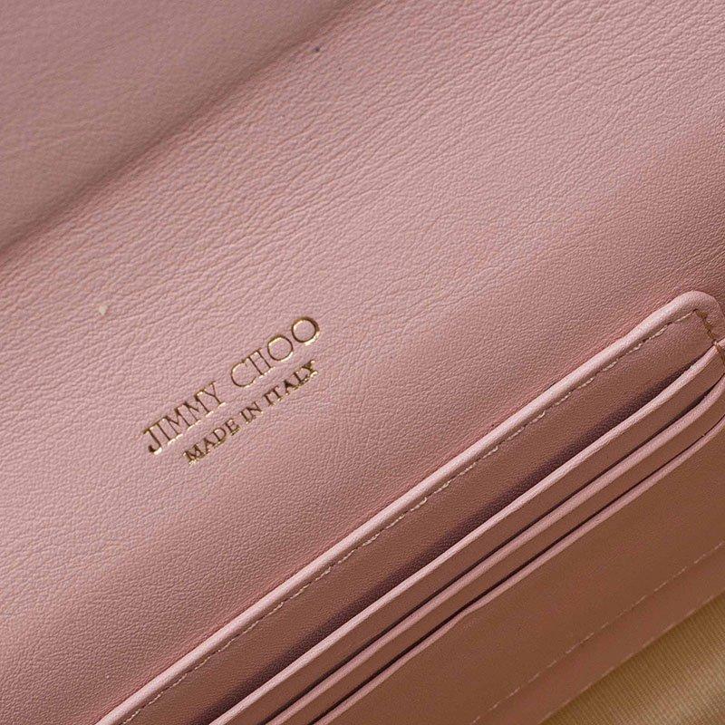 Jimmy Choo Blush Pink Patent Leather Reese Wallet Clutch 1