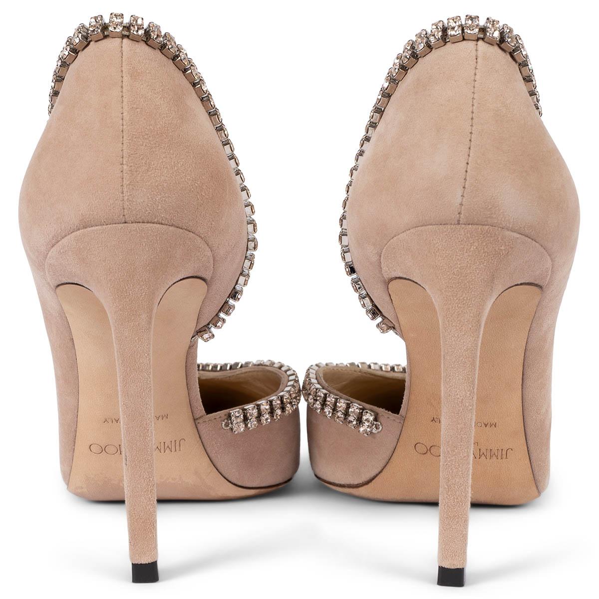 JIMMY CHOO escarpins LILIAN 100 CRYSTAL rose blush 36 1