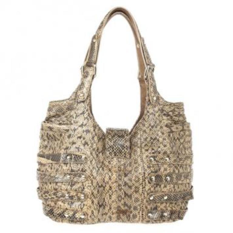 Jimmy Choo Bree Snakeskin Tote In condizioni buone in vendita a Dubai, Al Qouz 2