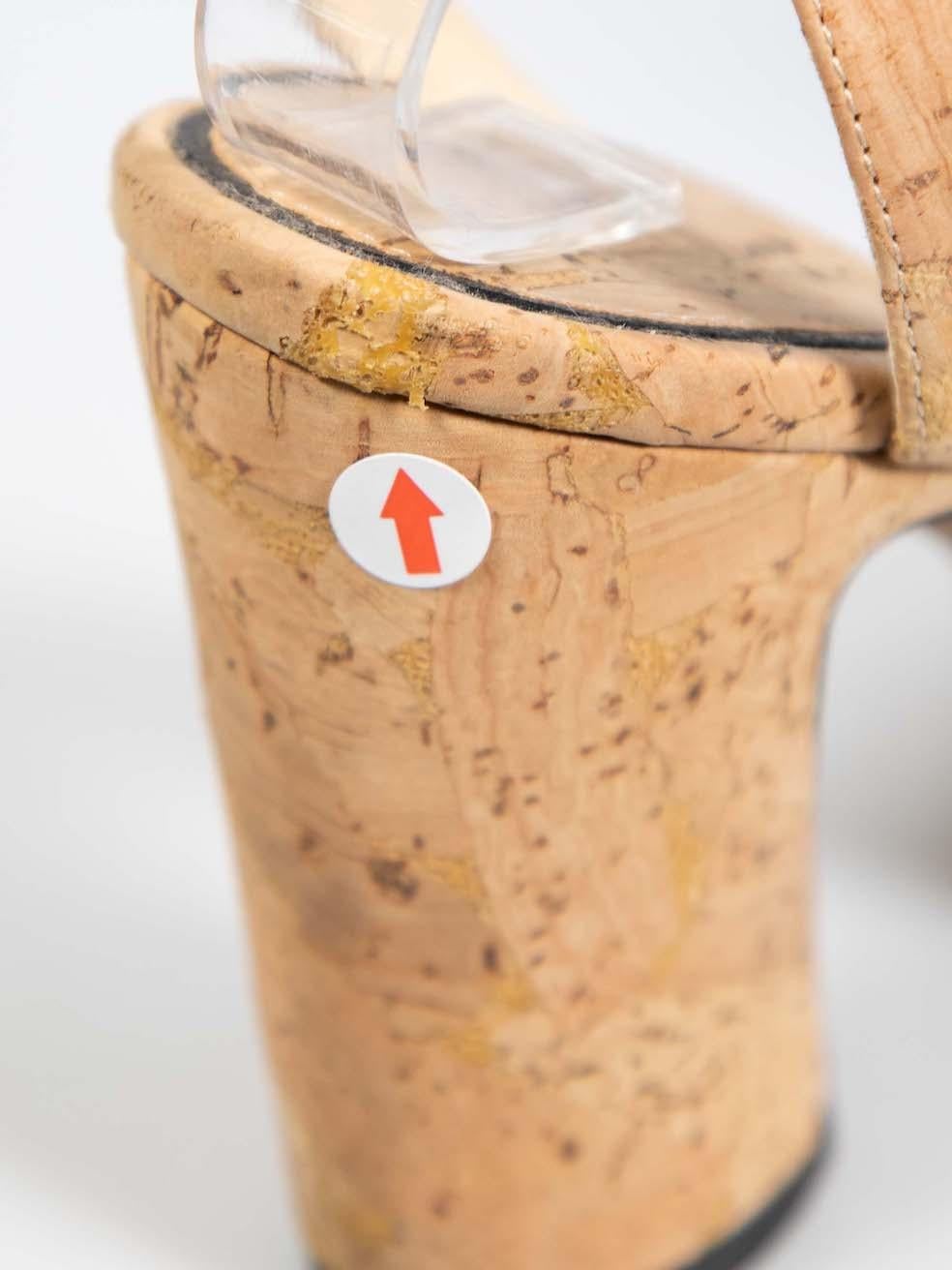 Jimmy Choo Brown Cork Micky Pointed Toe Pumps Size IT 34.5 3