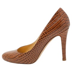 Jimmy Choo - Pumps in pelle di coccodrillo marrone Taglia 37