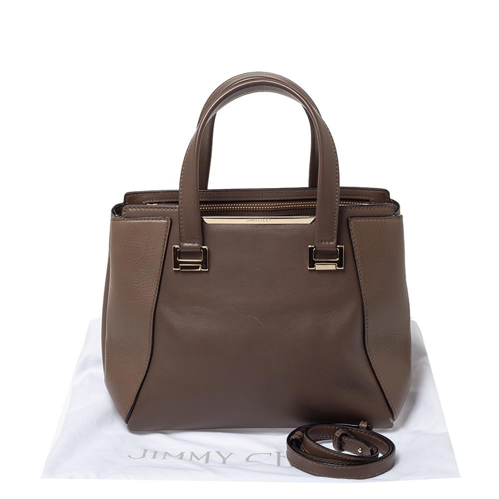 Jimmy Choo Brown Leather Alfie Tote 9