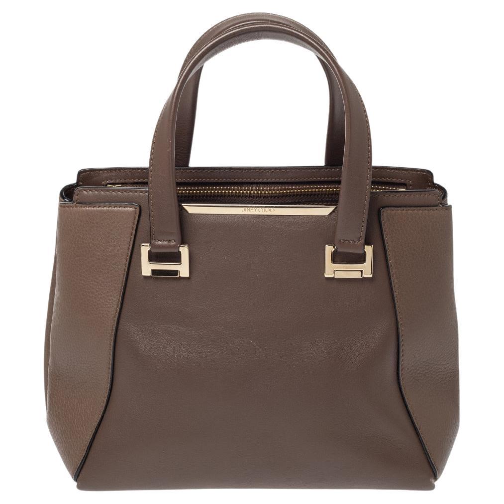 Jimmy Choo Brown Leather Alfie Tote