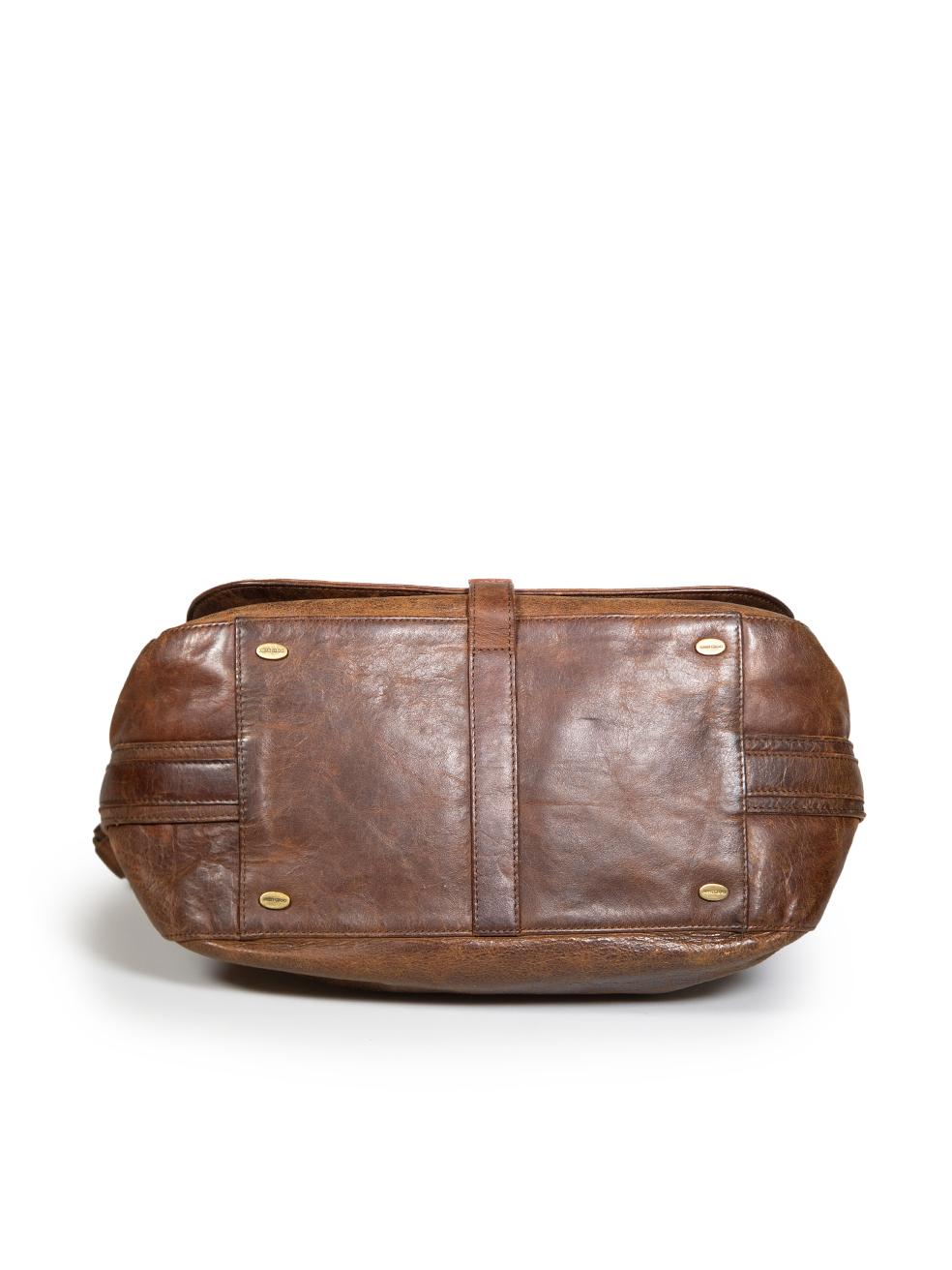 Women's Jimmy Choo Brown Leather Medium Shoulder Bag