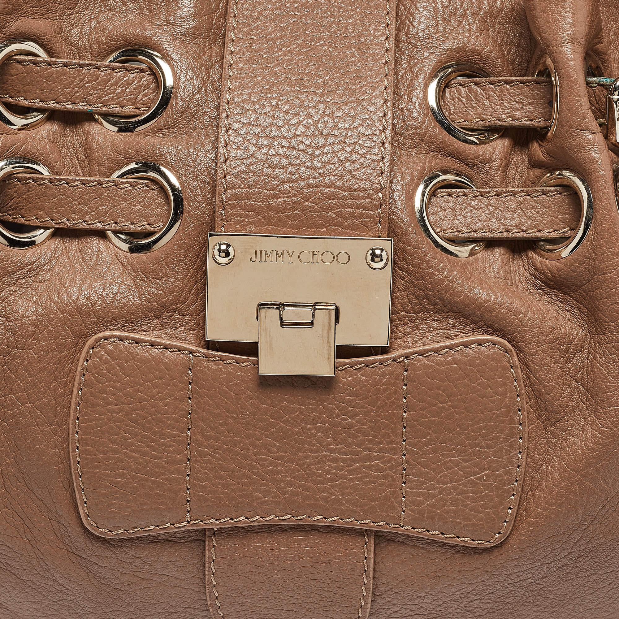 Jimmy Choo Brown Leather Ramona Shoulder Bag 1