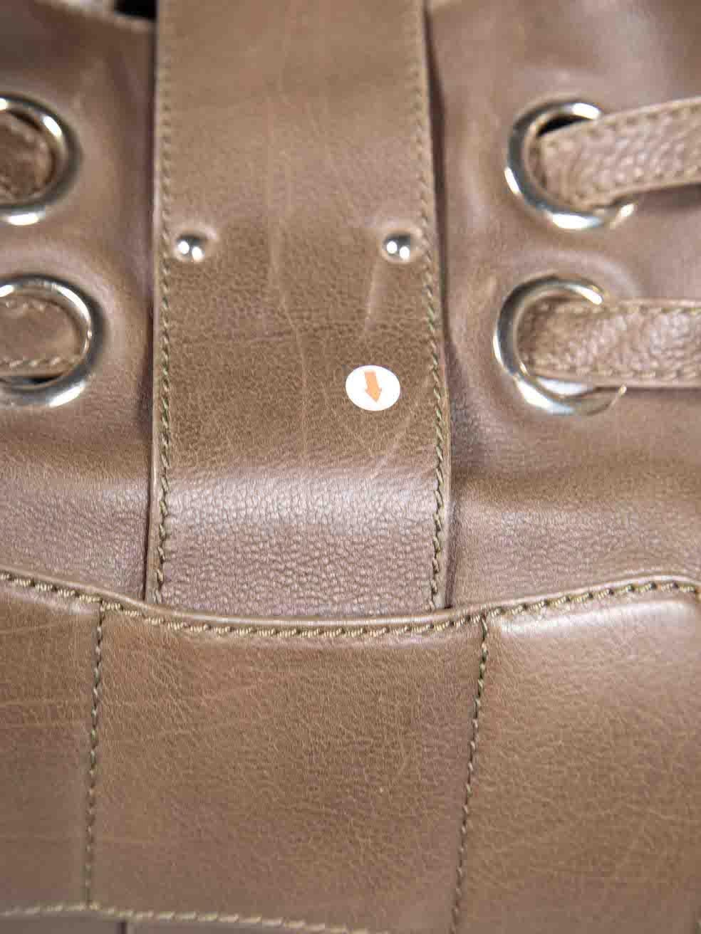 Jimmy Choo Brown Leather Riki Shoulder Bag 4
