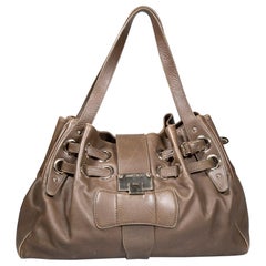 Jimmy Choo Brown Leather Riki Shoulder Bag