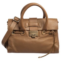 Jimmy Choo Brown Leather Rosalie Satchel