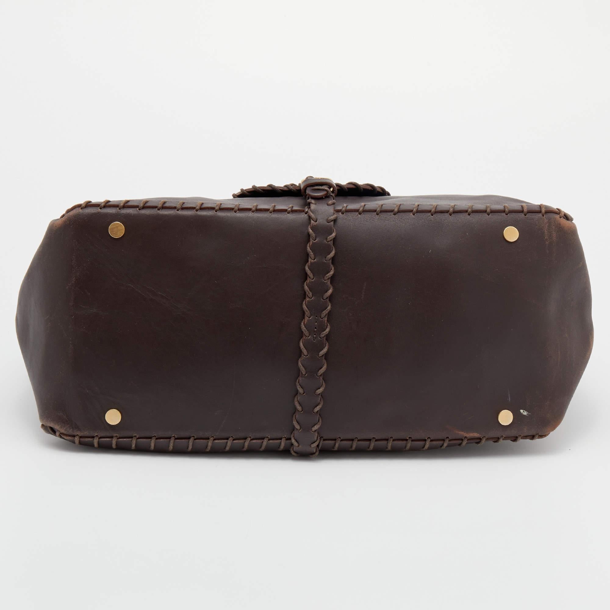 Jimmy Choo Brown Leather Tulita Shoulder Bag 2