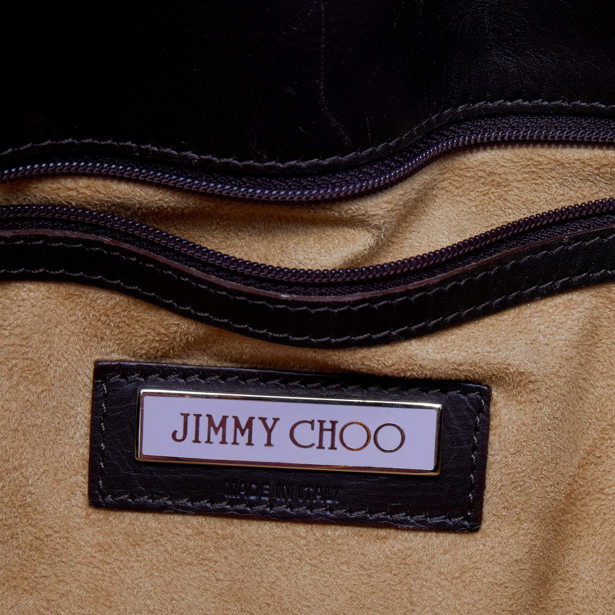 Jimmy Choo Brown Leather Tulita Shoulder Bag 4
