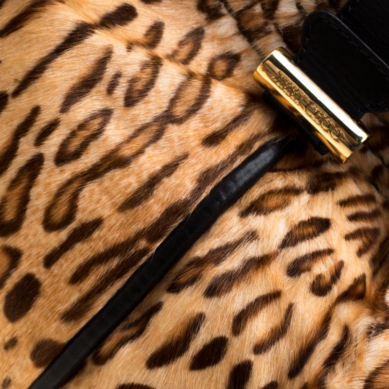 Jimmy Choo Brown Leopard Calfhair and Leather Tote 3