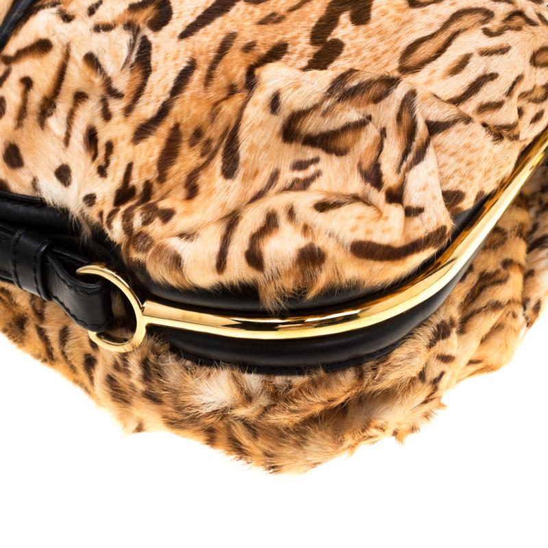 Jimmy Choo Brown Leopard Calfhair and Leather Tote 4