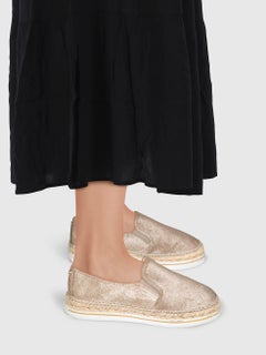 Jimmy Choo Brown Metallic Suede Espadrilles Size IT 38.5