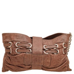 Jimmy Choo Brown Riki Chain Shoulder Bag