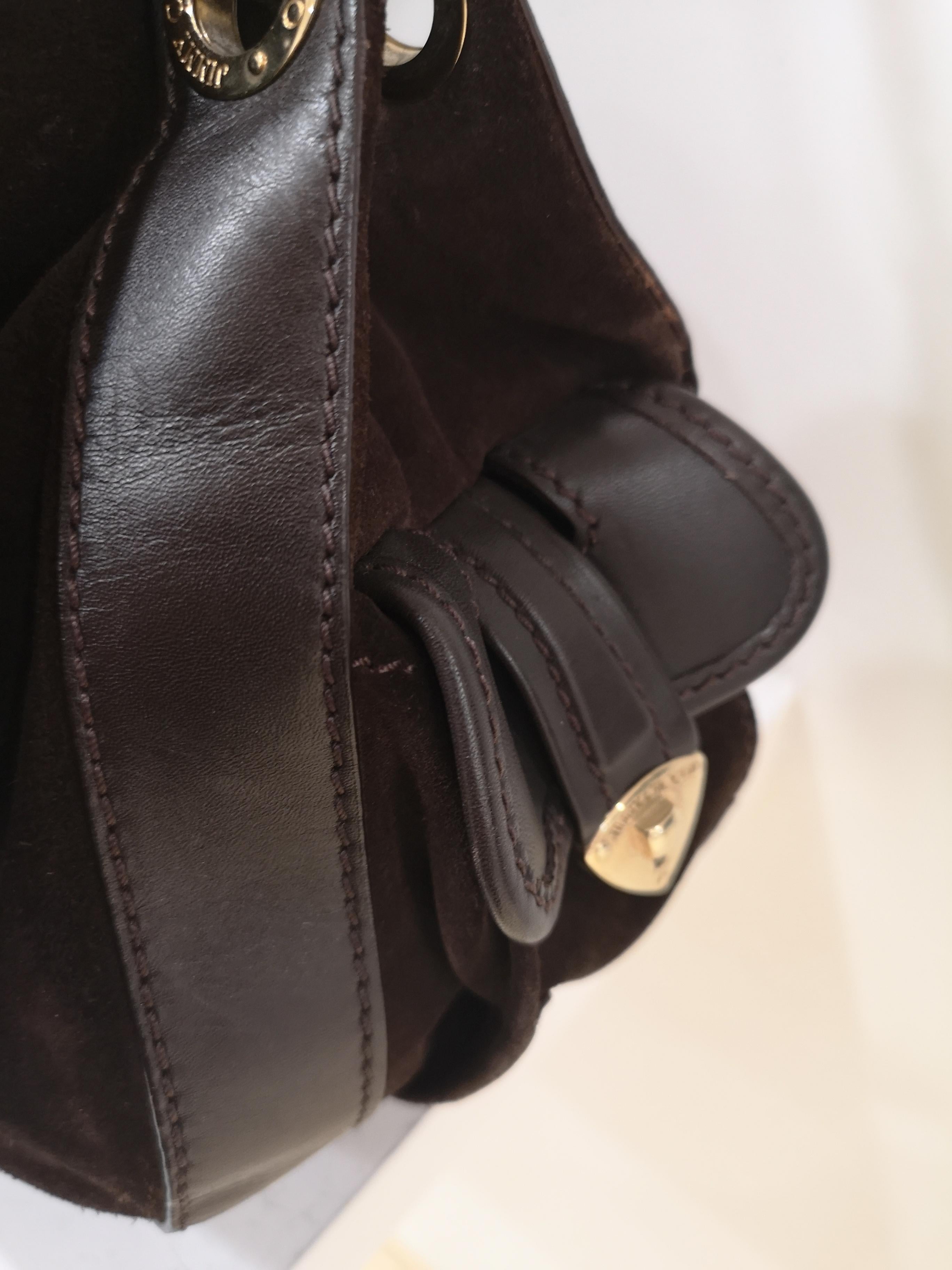 Jimmy Choo brown suede and leather handle shoulder bag 7