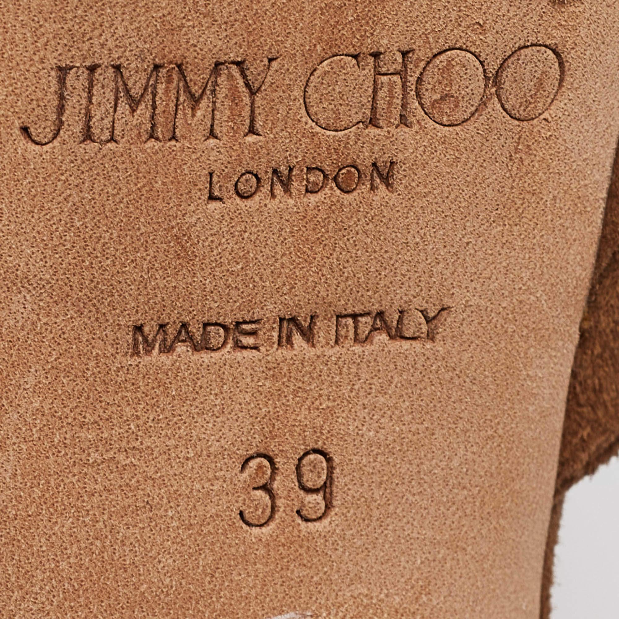 Jimmy Choo Brown Suede Ankle Strap Sandals Size 39 For Sale 4