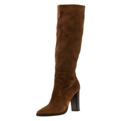 Jimmy Choo Brown Suede Honor Knee Length Boots Size 39