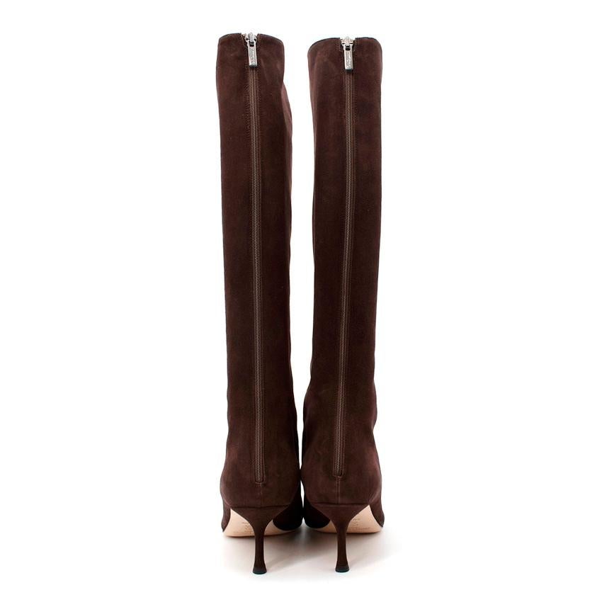 chocolate brown long boots