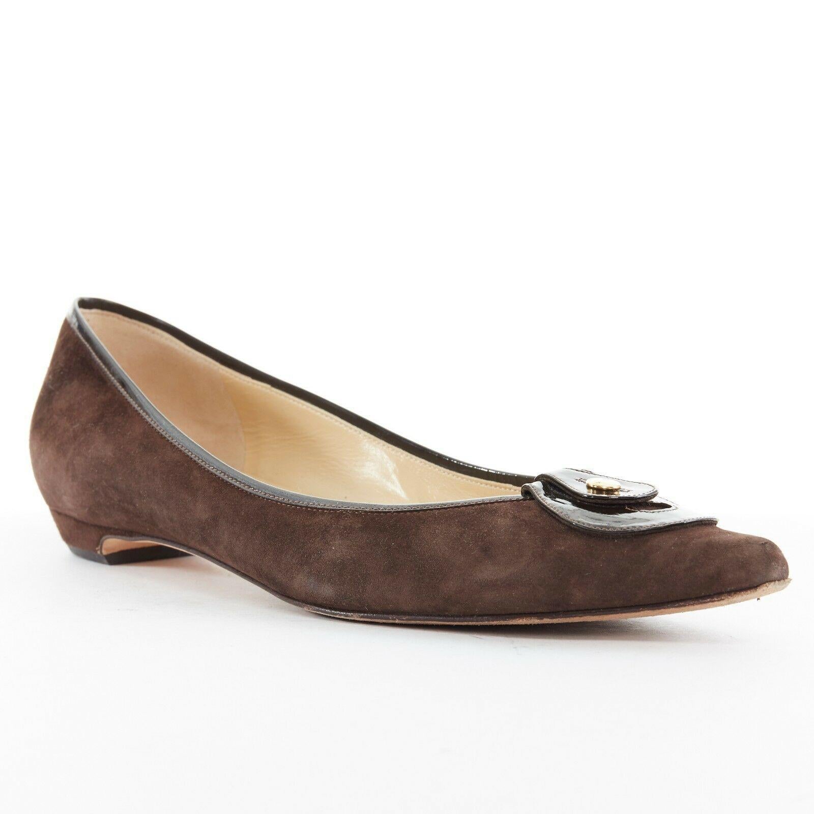 brown suede flat shoes