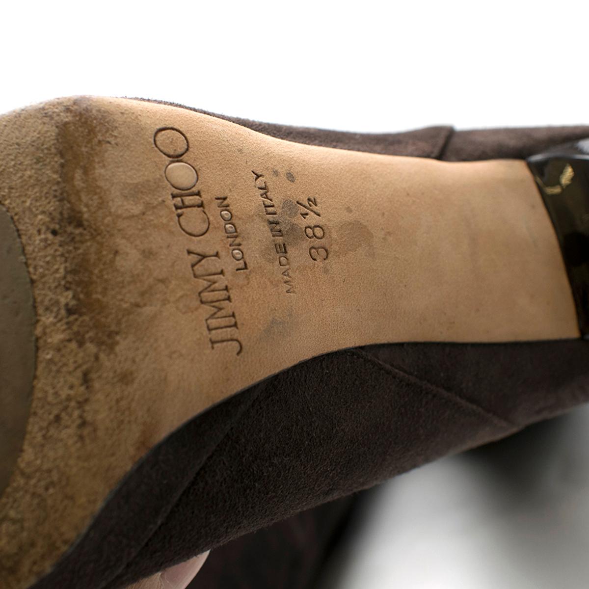 Jimmy Choo Brown Suede Over-the-Knee Boots Size 38.5 2