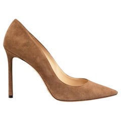 Jimmy Choo Brown Suede Point Toe Pumps Size IT 40
