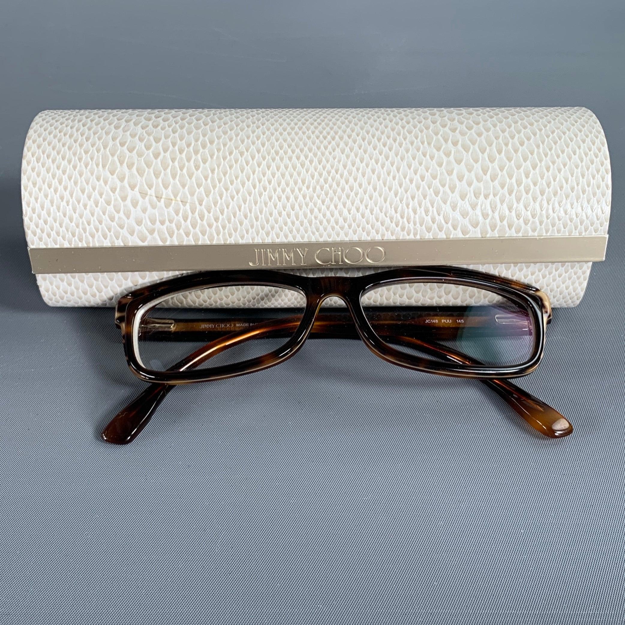 JIMMY CHOO Brown Tortoise Shell Acetate Frames 3