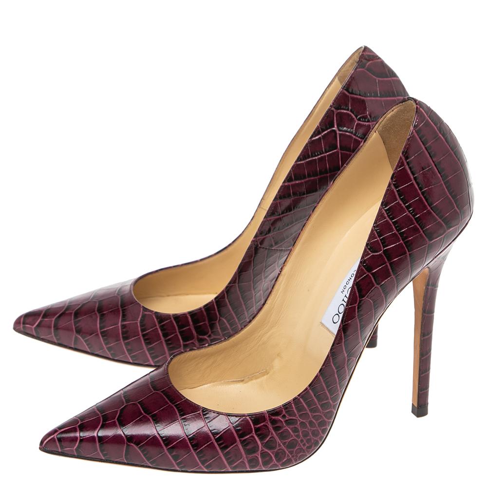 burgundy jimmy choo heels