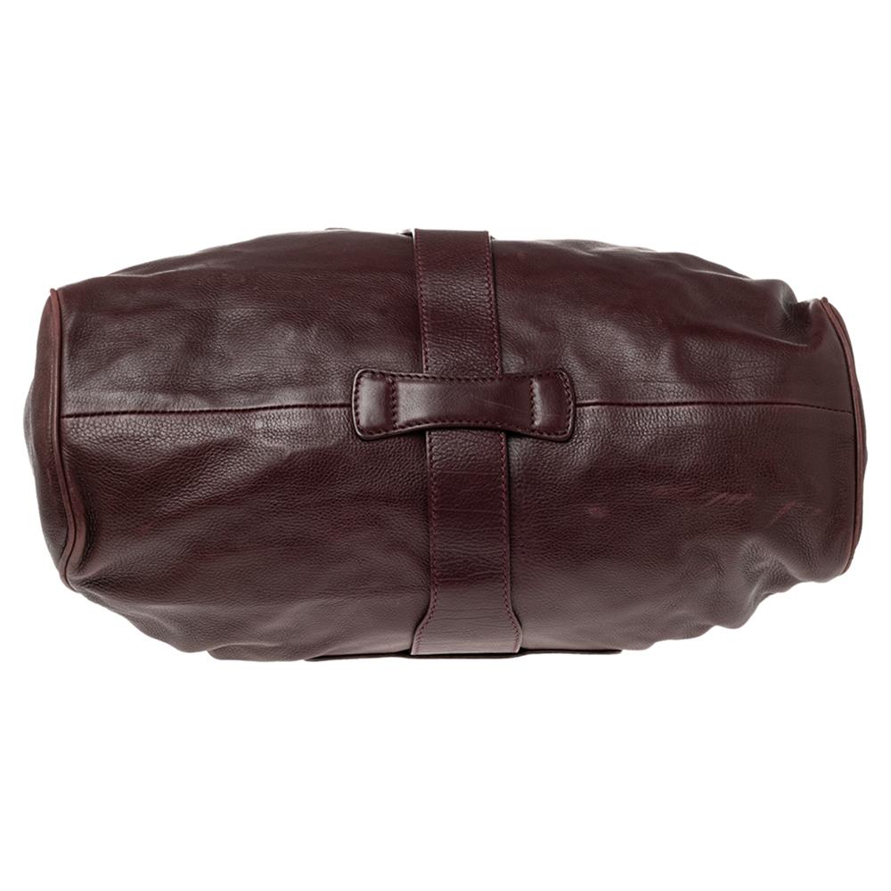 Jimmy Choo Burgundy Leather Ramona Tote Bag In Good Condition In Dubai, Al Qouz 2